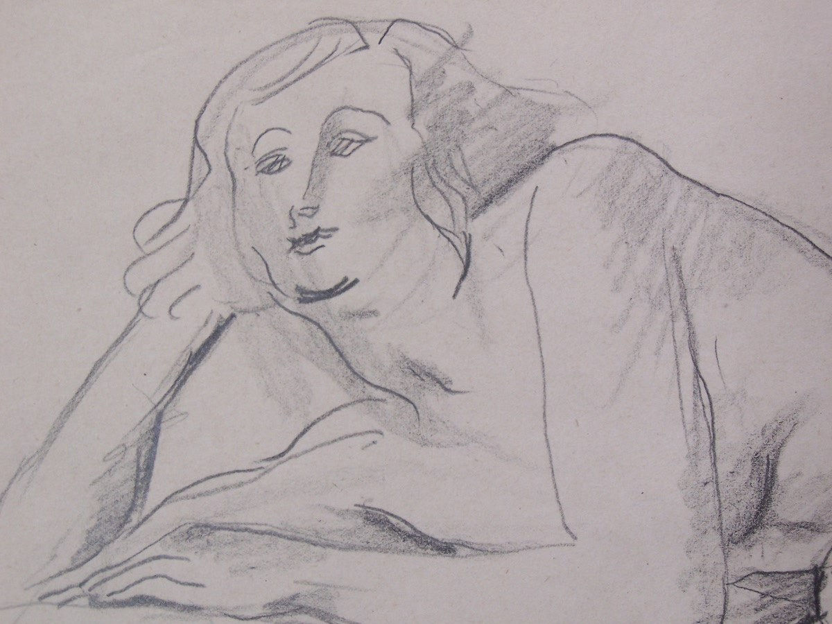 LEOPOLD SURVAGE, Lying Nude Resting on her Arm, 1924