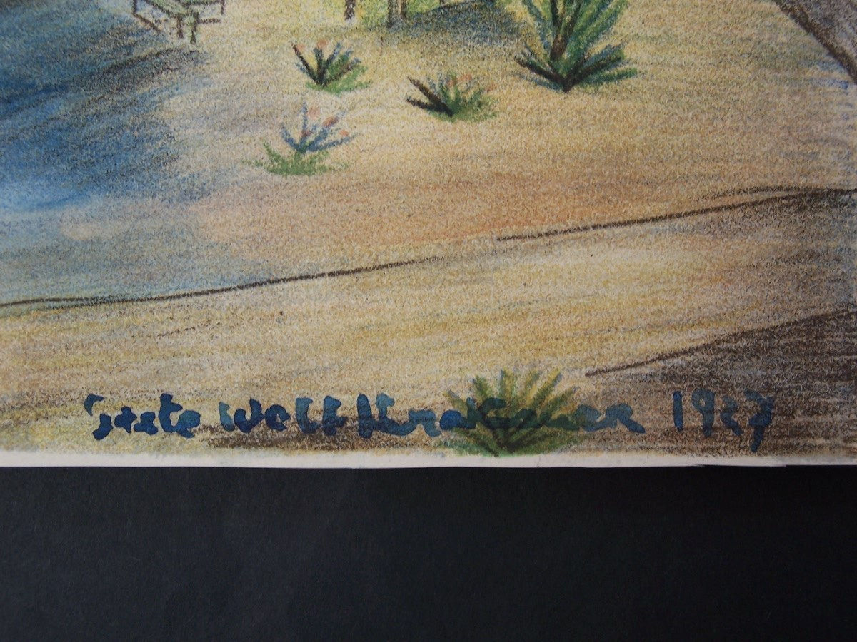 GRETA KRAKAUER WOLF, Farm Landscape in the Hills, 1927