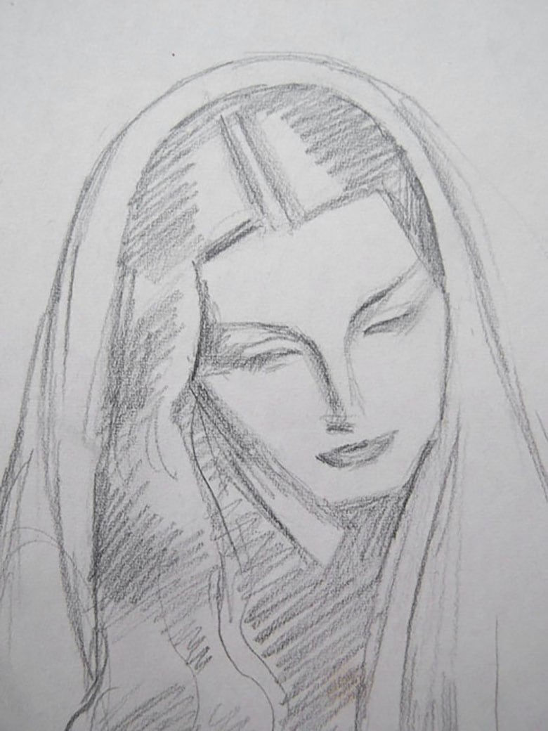 HENRYK BERLEWI, Woman with Long Hair, 1955