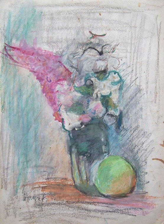 ZYGMUNT SCHRETTER, Still life with Apple and Flowers