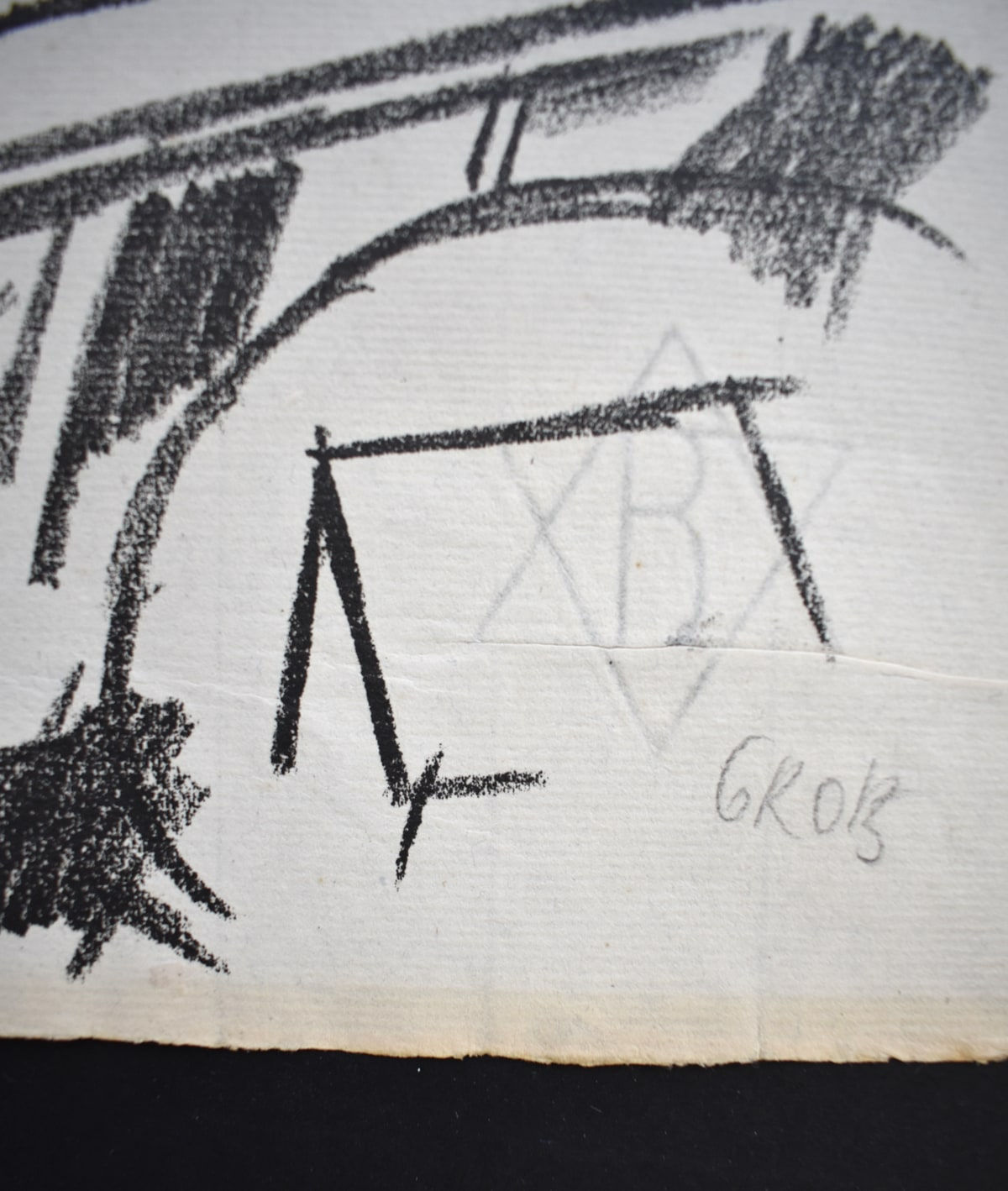 GEORGE GROSZ, Self-Portrait with Dog in Front of the Easel, from: The Creators | Selbstbildnis mit Hund vor der Staffelei, from: Die Schaffenden, 1926