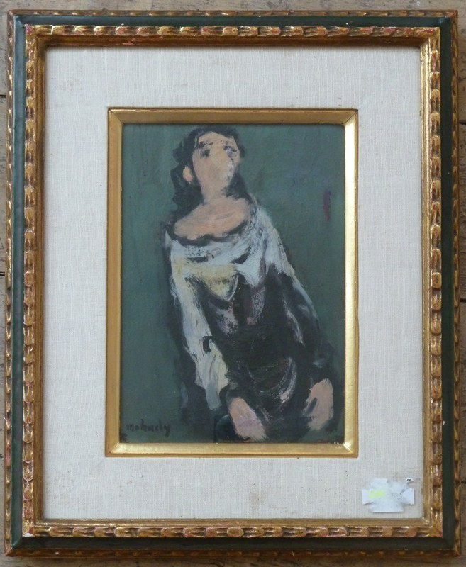 MOSHE MOKADY, Portrait of a Girl (Recto) / Study for figures (Verso)