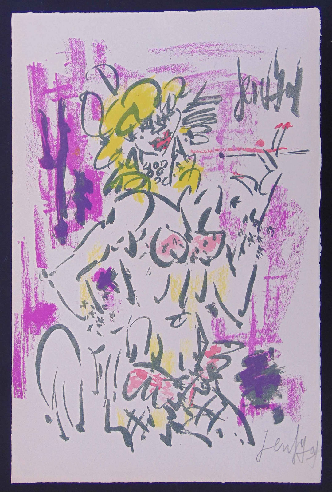 GEN PAUL, Woman Smoking a Cigarette (with Hand Colouring), circa 1970