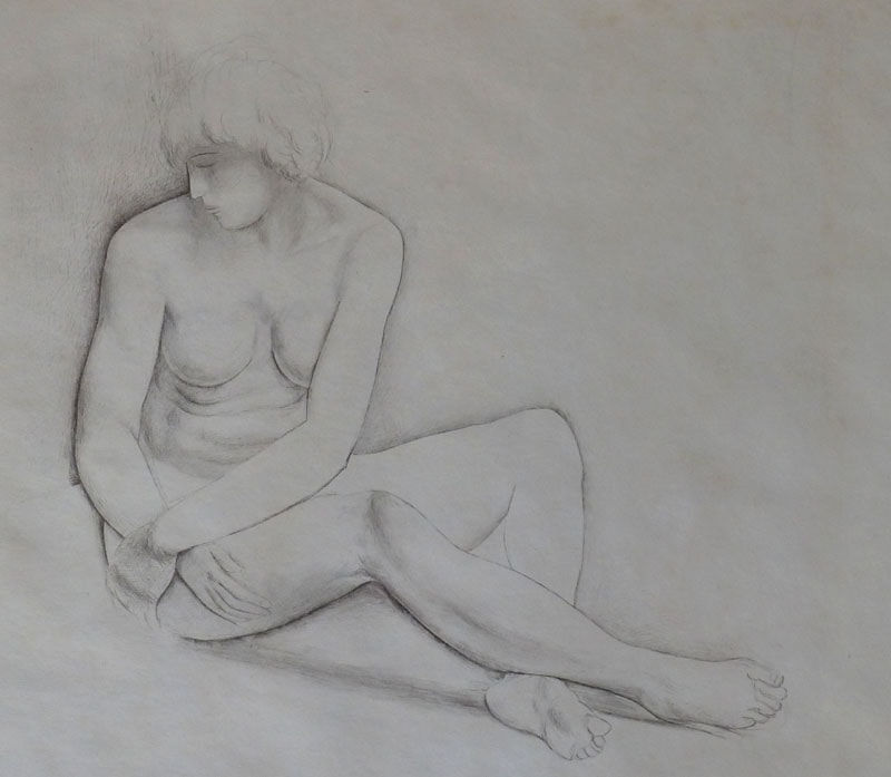 MOISE KISLING, Seated Nude / Nu Assis, 1923, 1923