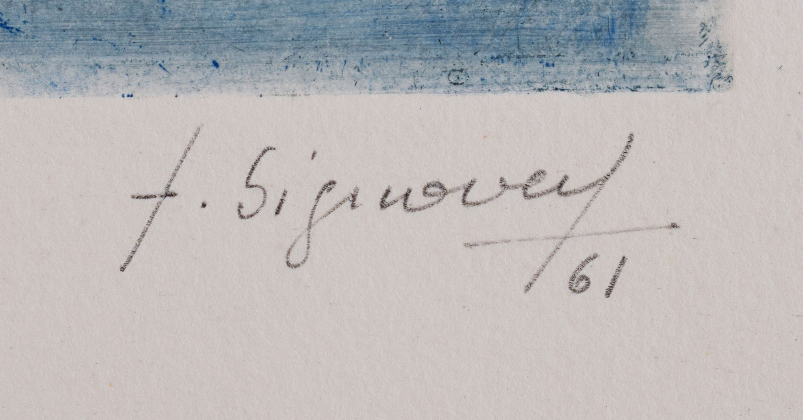 JEAN SIGNOVERT, Abstract Composition in Blue, 1961