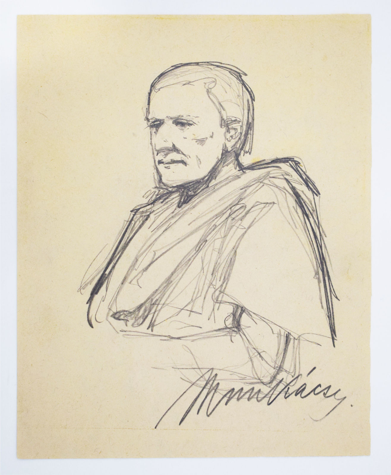 MIHÁLY VON MUNKÁCSY, Study for Christ before Pilate (XII)
