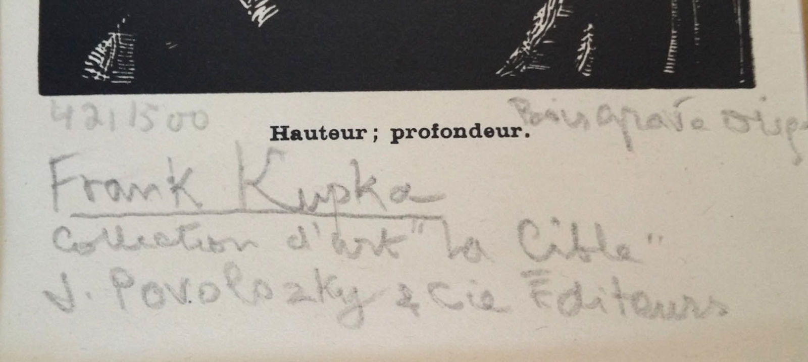 FRANTISEK KUPKA, Hauteur: Profondeur, 1921