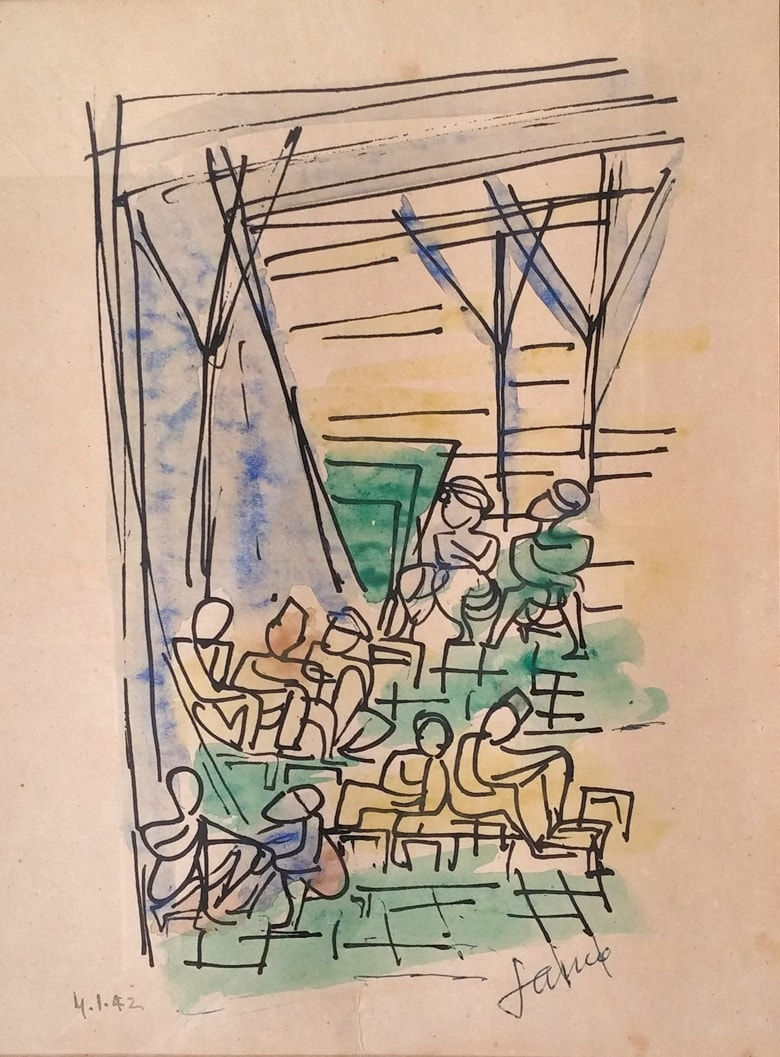 MARCEL JANCO, Arab Cafe House, 1942