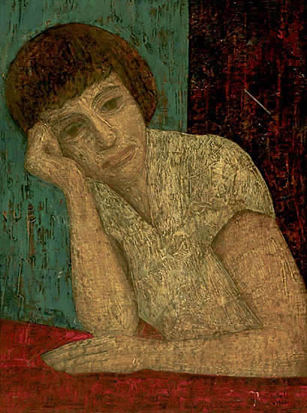 ANTOON CATRIE, Woman Leaning on her Hand, 1964