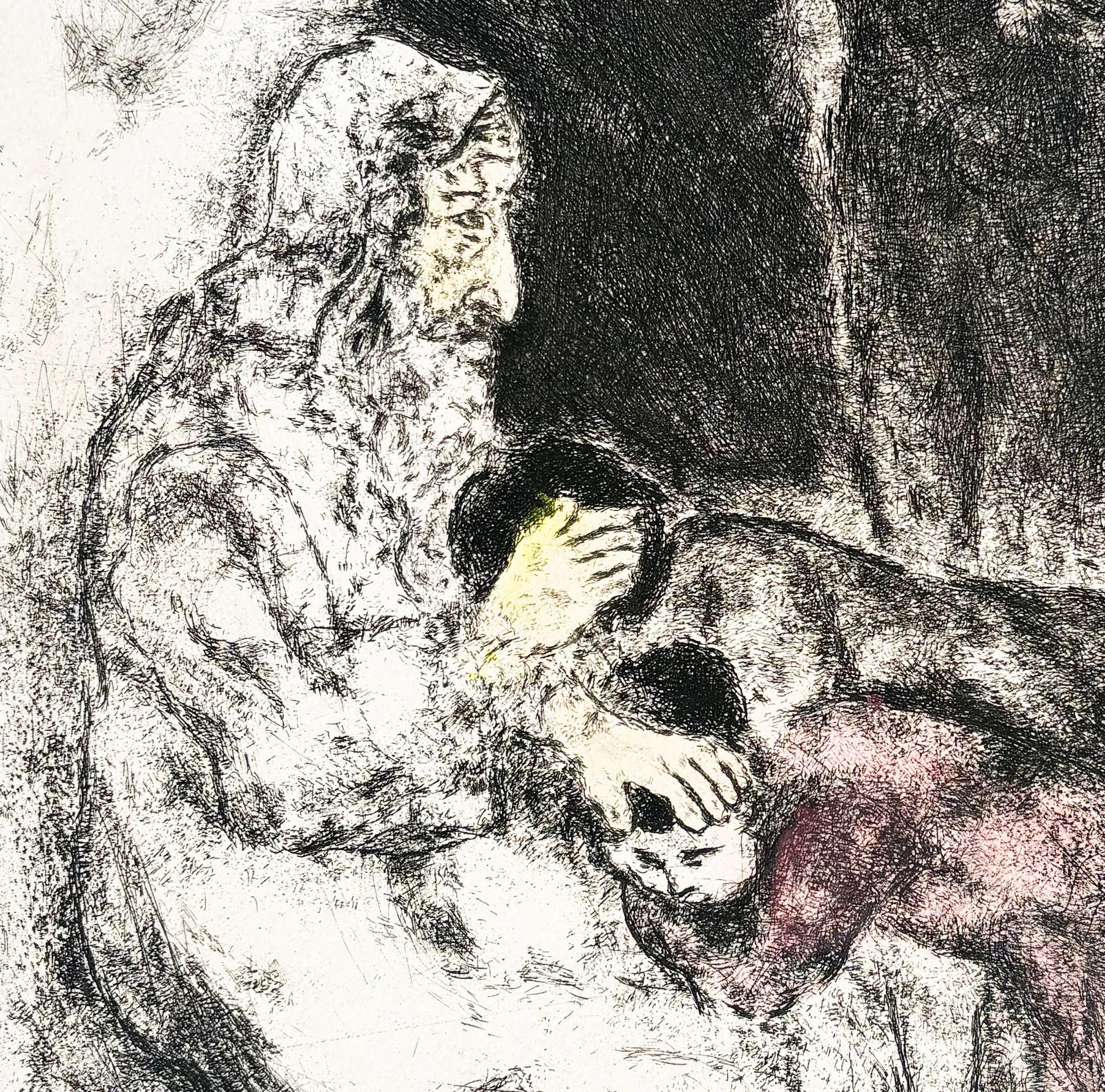 MARC CHAGALL, Blessing of Ephraim and Manasseh, from: The Bible, 1956