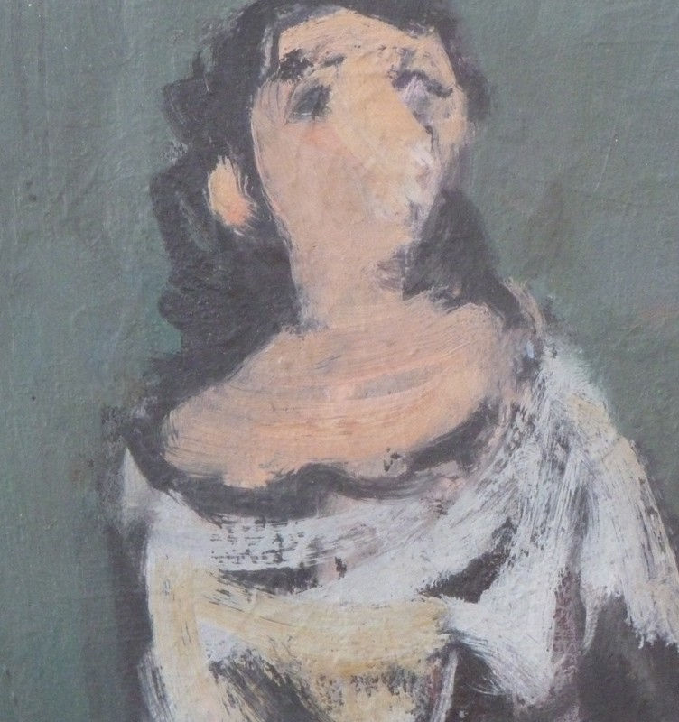 MOSHE MOKADY, Portrait of a Girl (Recto) / Study for figures (Verso)