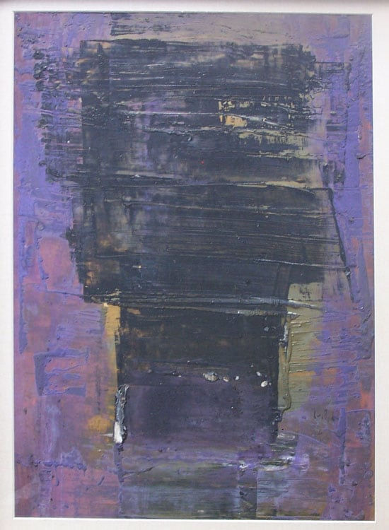 ANTAL BIRÓ, Purple and Black Abstraction, 1962