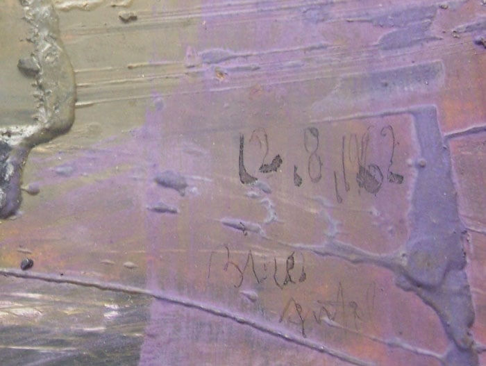 ANTAL BIRÓ, Purple and Black Abstraction, 1962