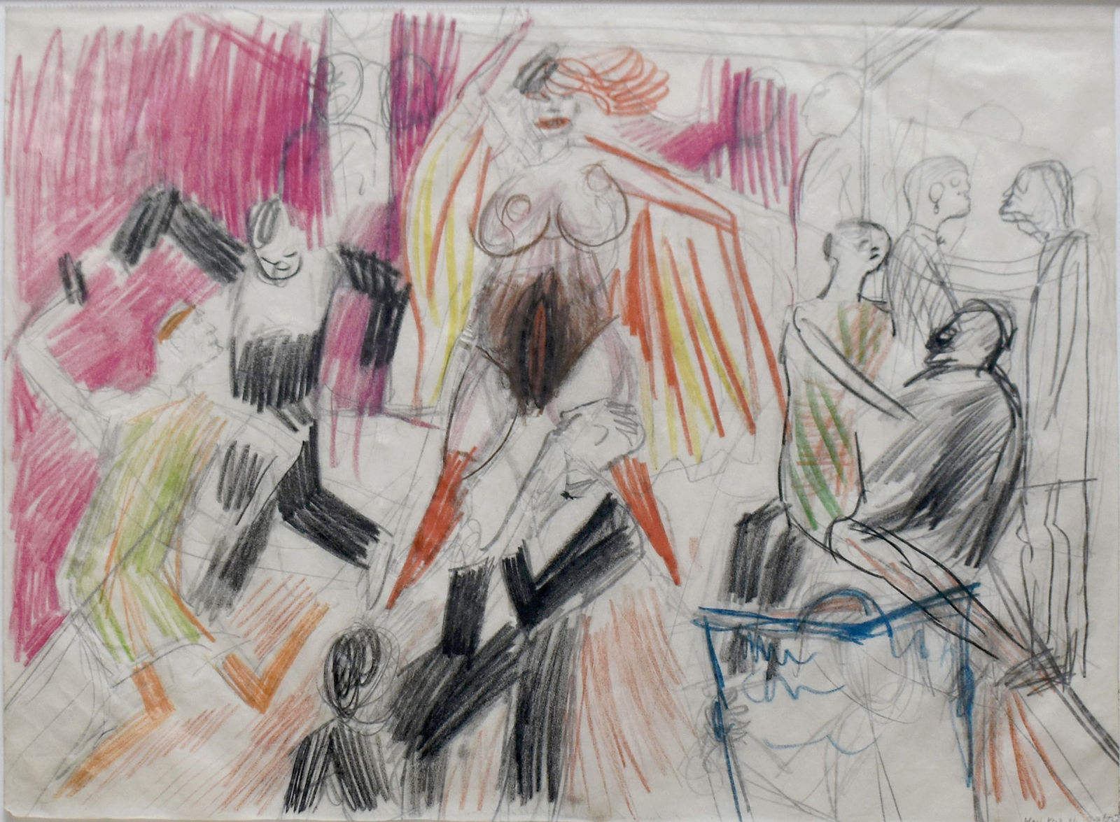 OTTO DIX, Sketch Idea for Metropolis | Ideenskizze zu einem Großstadtbild, 1926