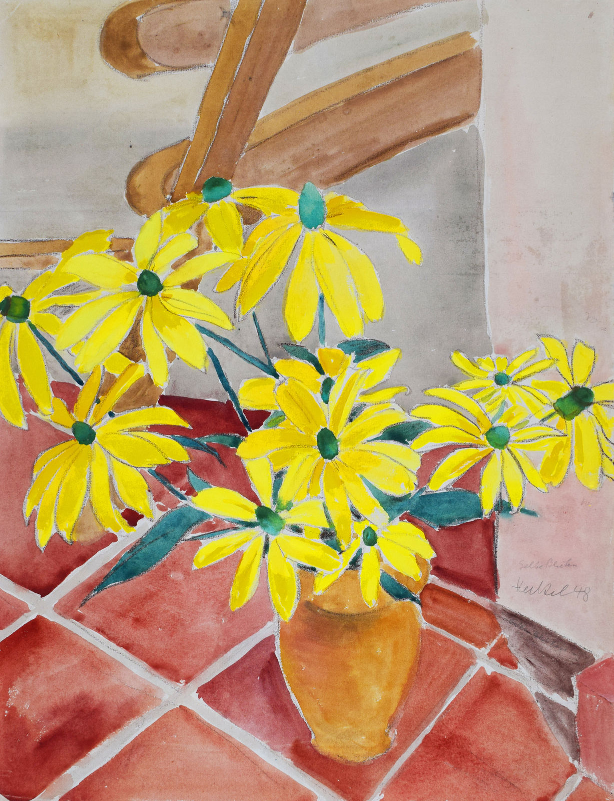 ERICH HECKEL, Yellow Flowers | Gelbe Blüten, 1948