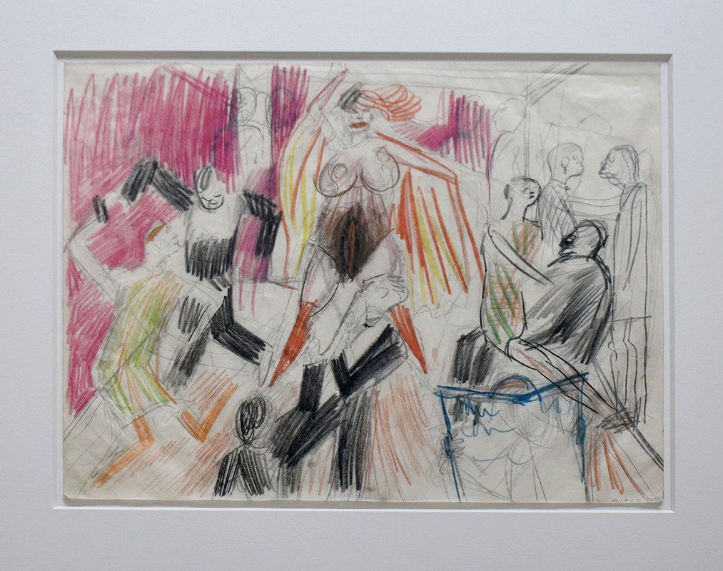 OTTO DIX, Sketch Idea for Metropolis | Ideenskizze zu einem Großstadtbild, 1926
