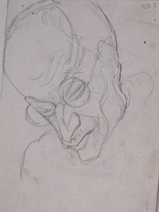 HENRYK BERLEWI, Portrait of a Man with Glasses - Putti