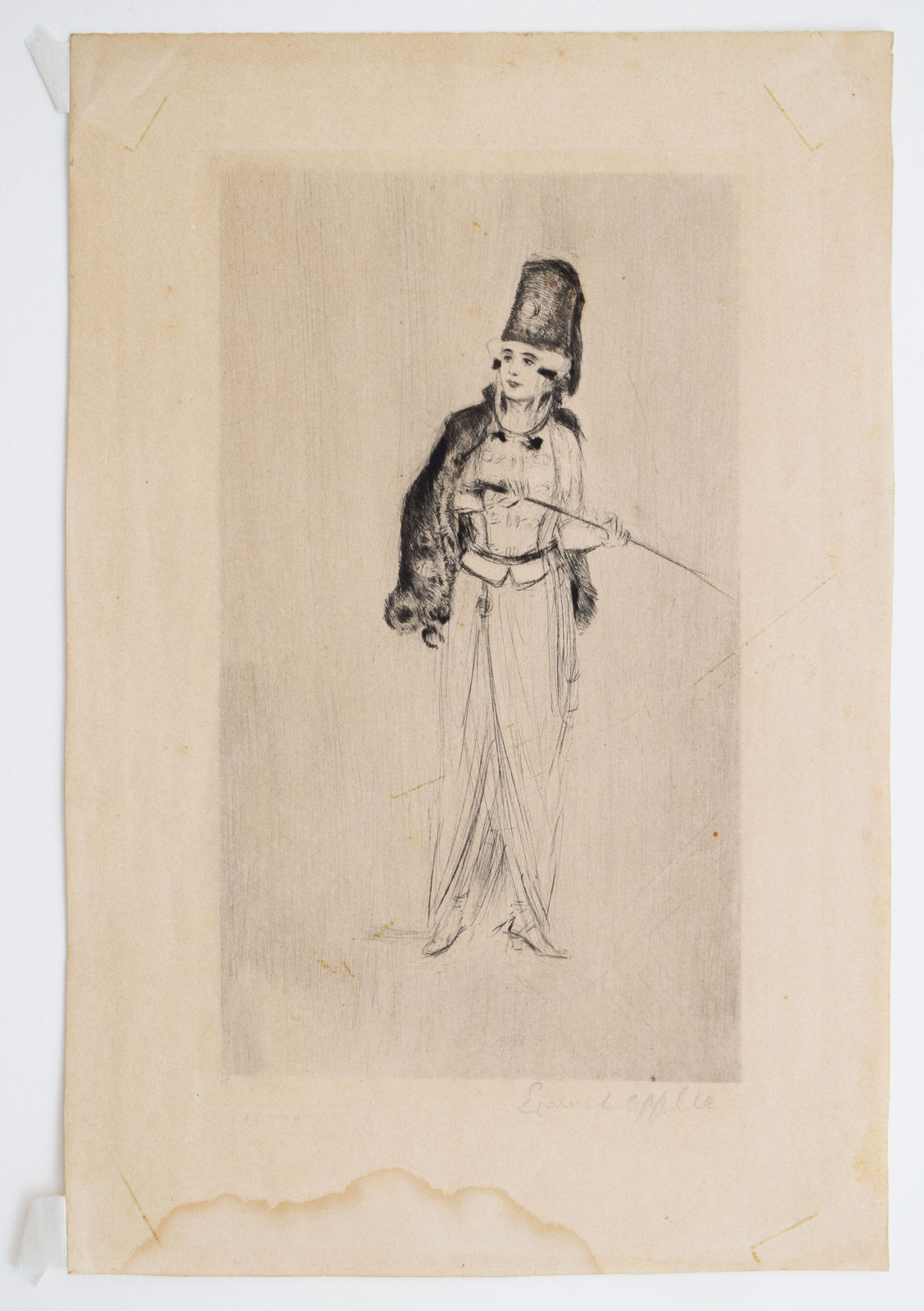 ERNST OPPLER, The Actress Fritzi Massary in a Hussar Costume | Die Schauspielerin Fritzi Massary in Husarenkostüm