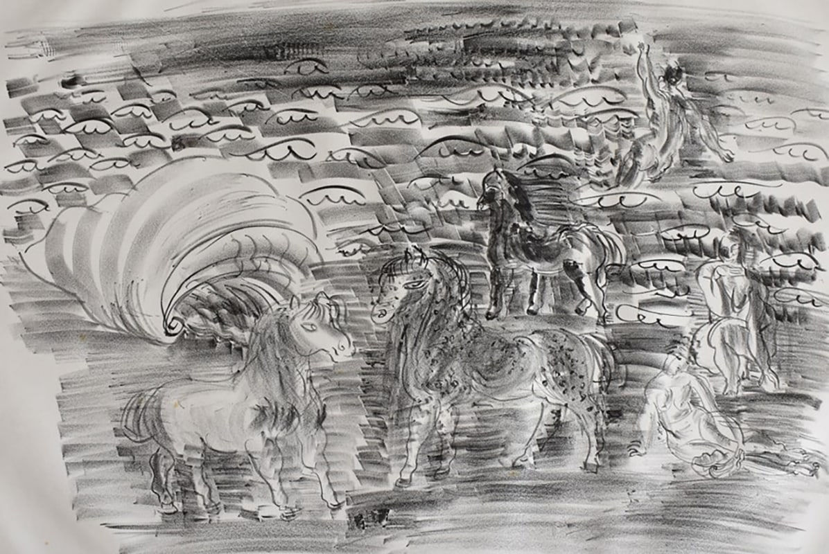 RAOUL DUFY, Little Horses, Bathers and Seashell | Petits Chevaux, Baigneuses et Coquillage,, 1925
