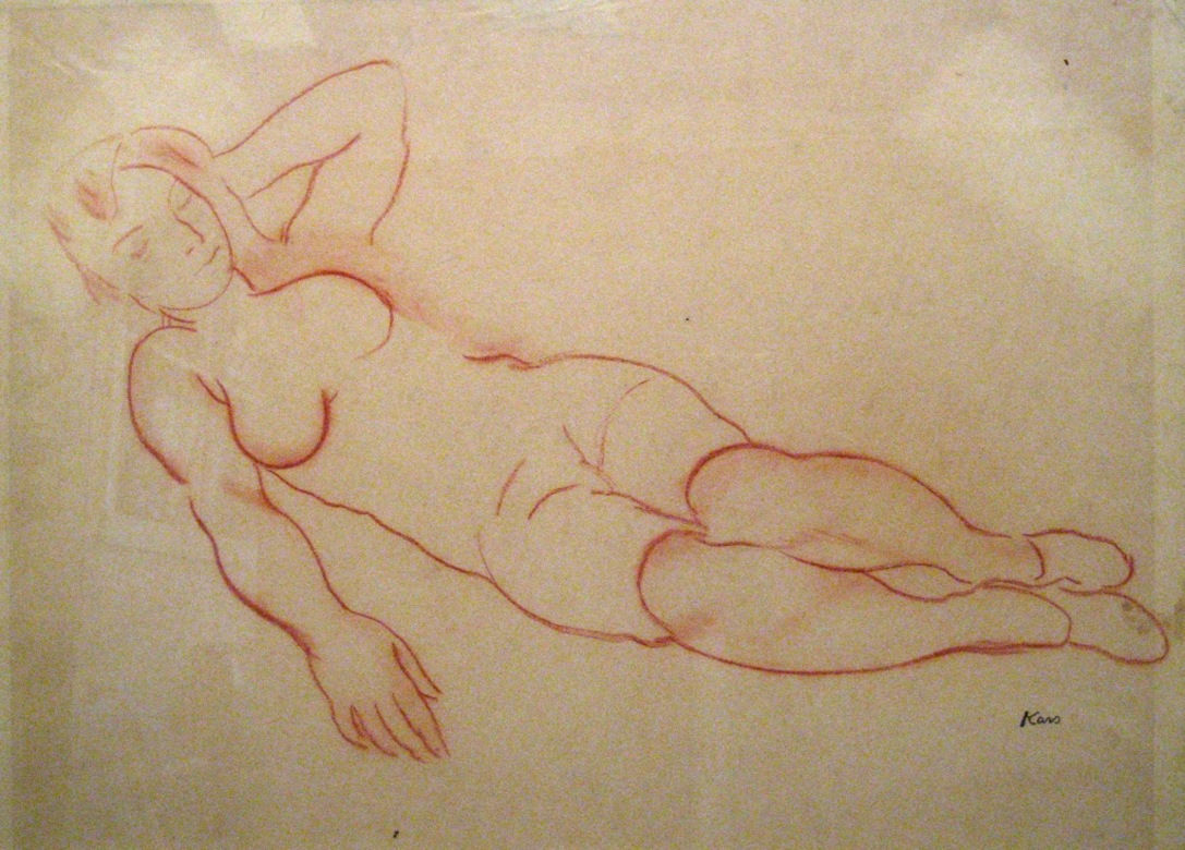 GEORGES KARS, Reclining Nude with Left Arm Raised