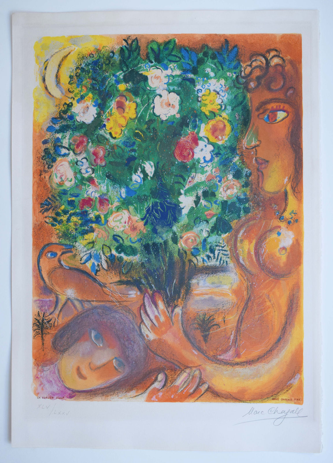 (After) MARC CHAGALL, Woman with Bouquet, from: Nice and the Cote d'Azur | Femme au Bouquet, 1964
