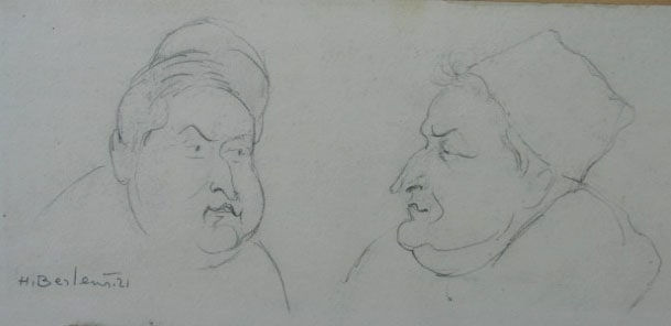 HENRYK BERLEWI, Two Turkish Men, 1921