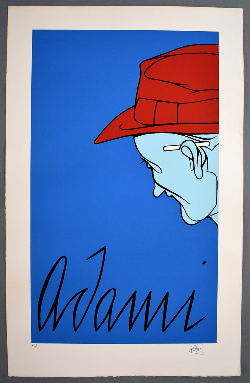 VALERIO ADAMI, Man with Cigarette