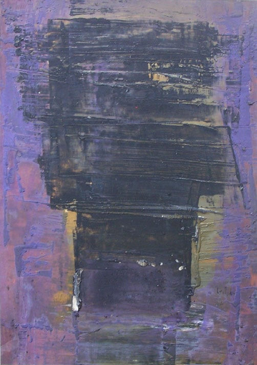ANTAL BIRÓ, Purple and Black Abstraction, 1962