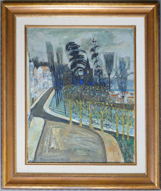 JOSEPH PRESSMANE, Town Square in Ecouen, ca. 1957