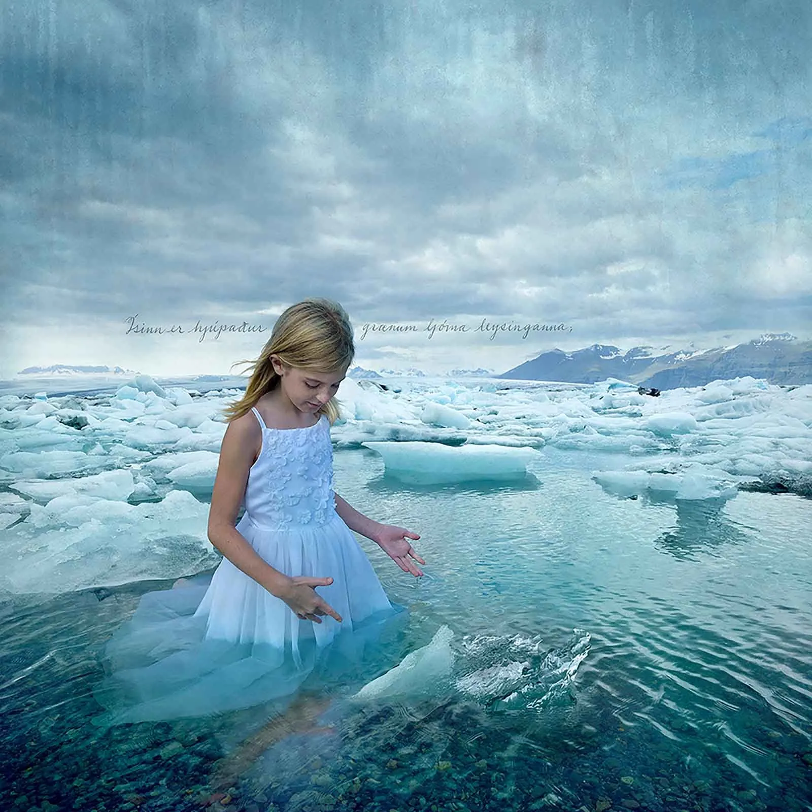 Tom Chambers out to sea young girl in Iceland buy here Gilman Contemporary Sun Valley art gallery