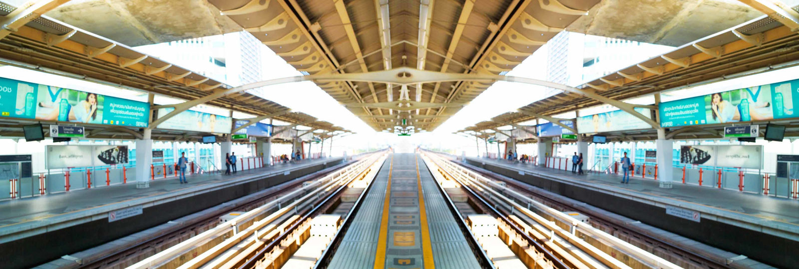mirrored subway photo in bangkok by Laurie Victor Kay