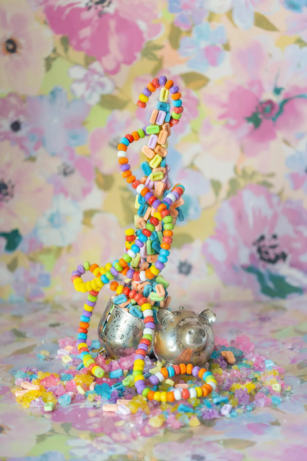 rjp terlizzi picture of candy town on silver bowls