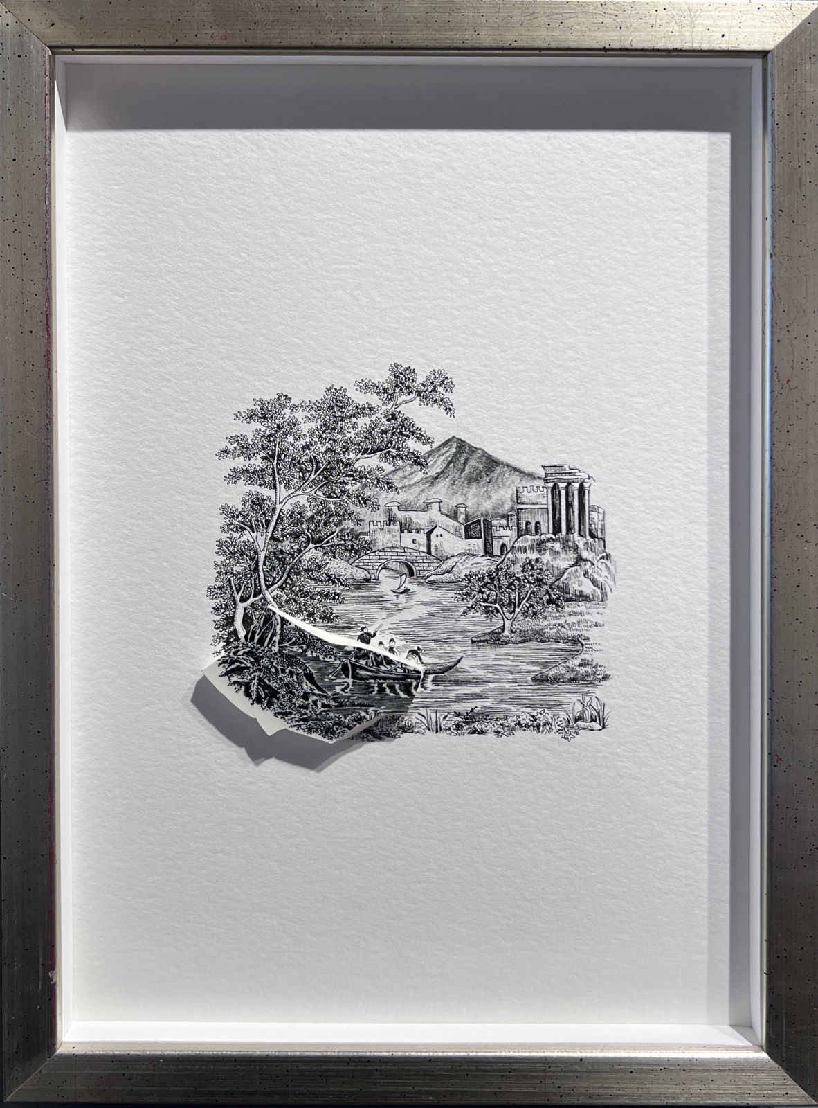 maria ossandon recart reconstruction china paper ink castle landscape fisherman
