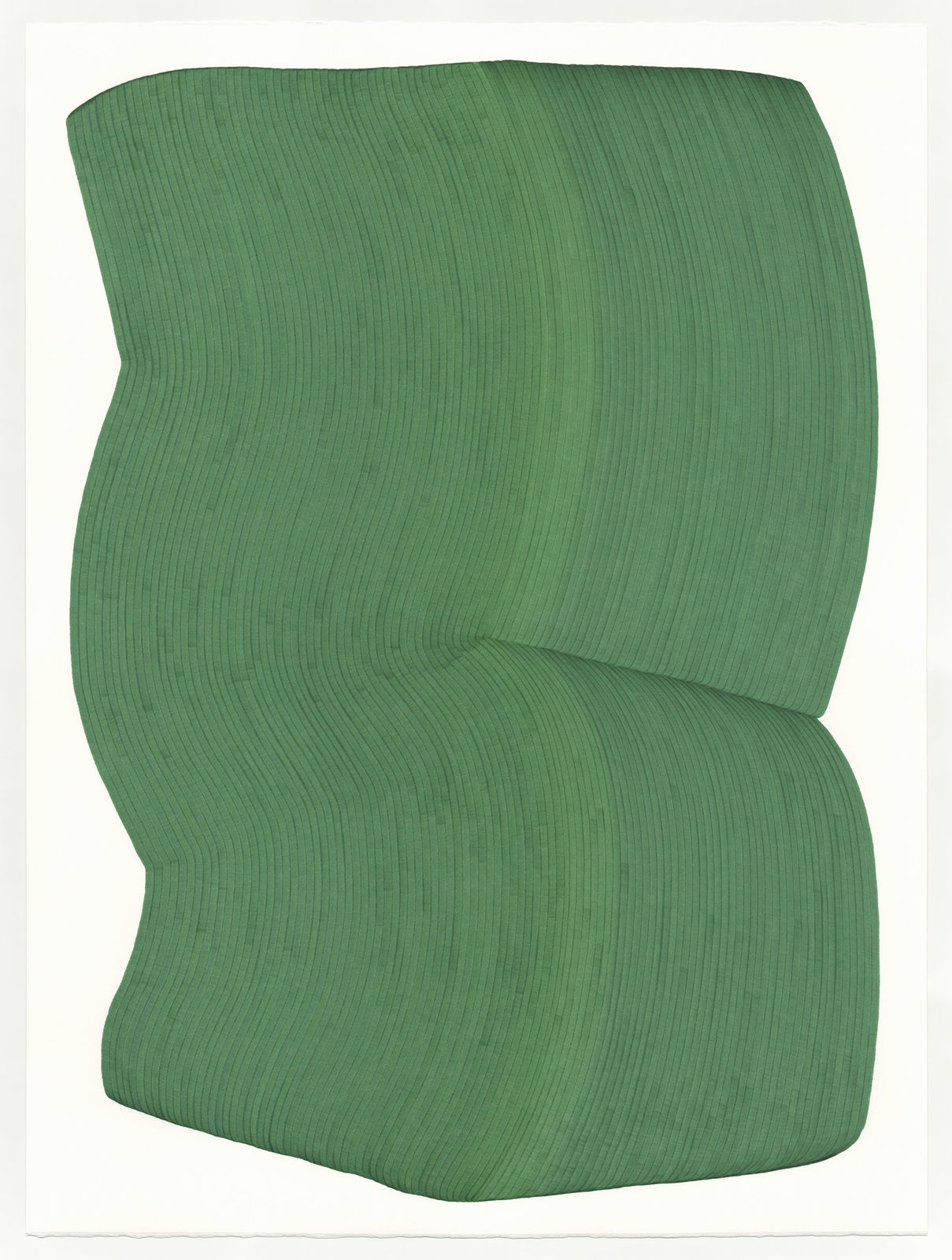 Dana Piazza Green Lines work on paper available at gilman contemporary