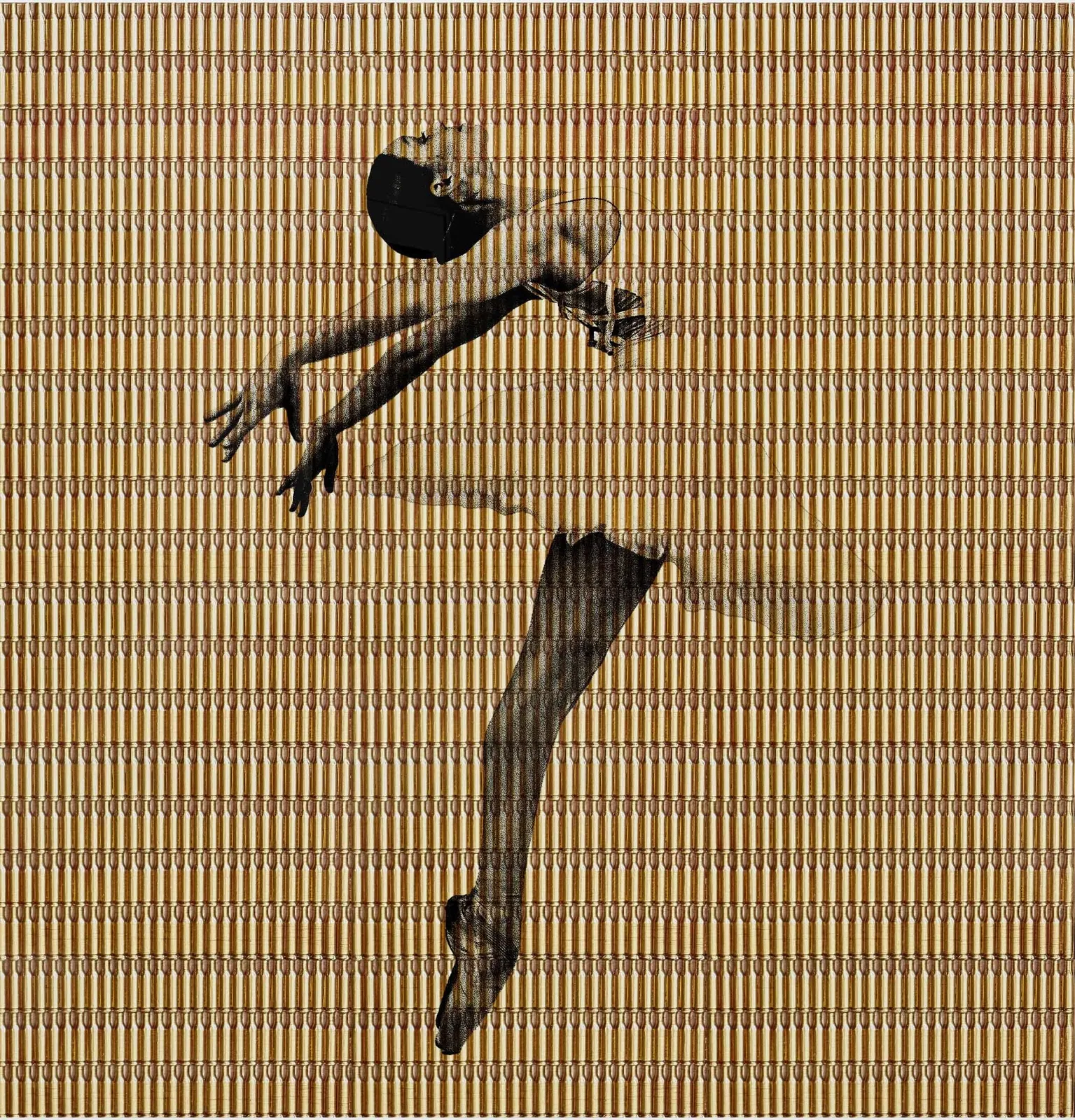 Felipe Jacome photograph ukranian ballet dancer printed on bullet casings purchase at Gilman Contemporary