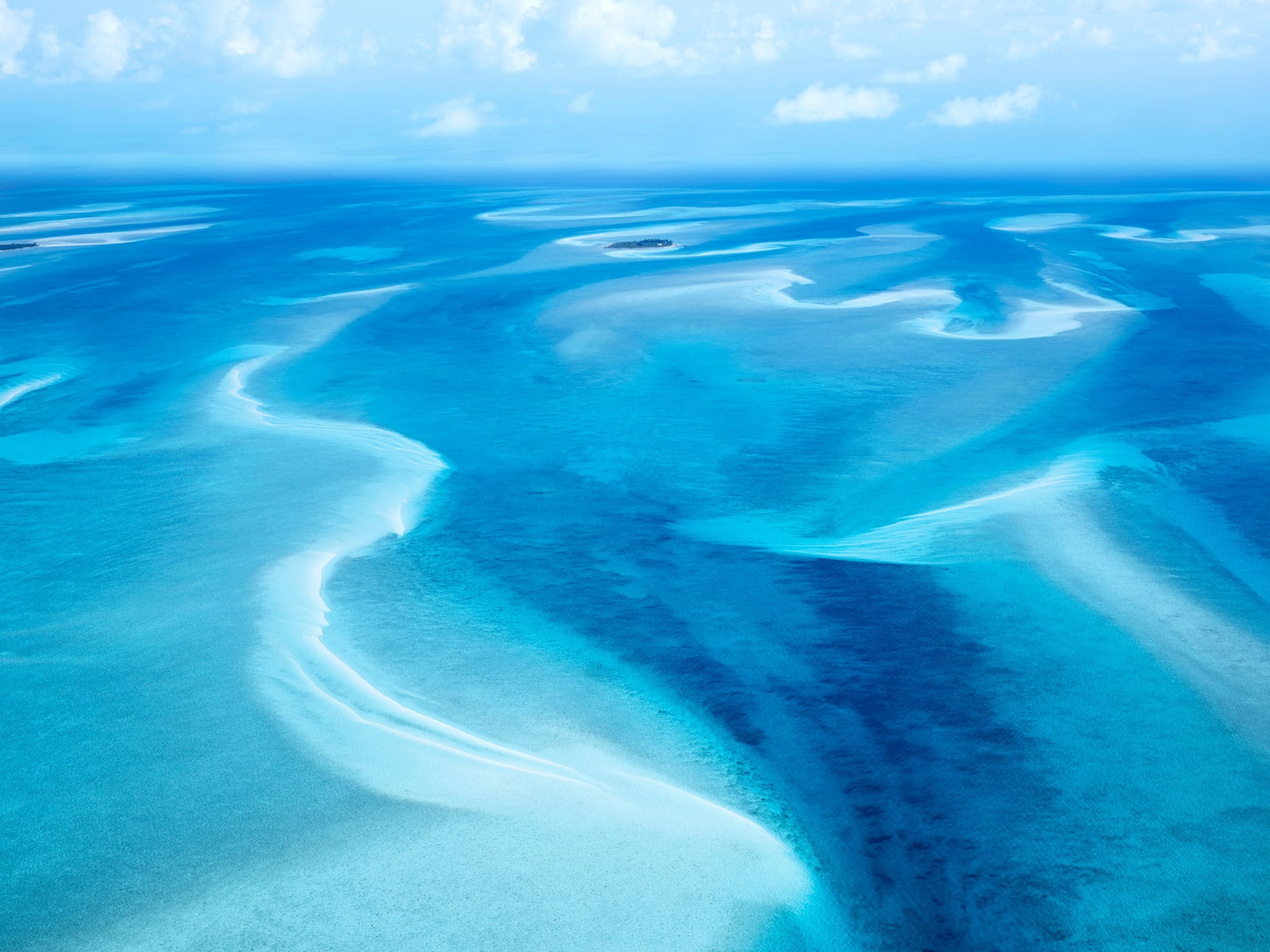 sandbars in the Bahamas