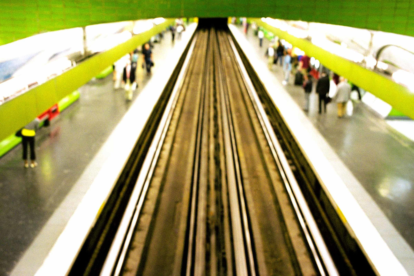Paris metro scene photographed from above Laurie Victor Kay buy artwork here Gilman Contemporary