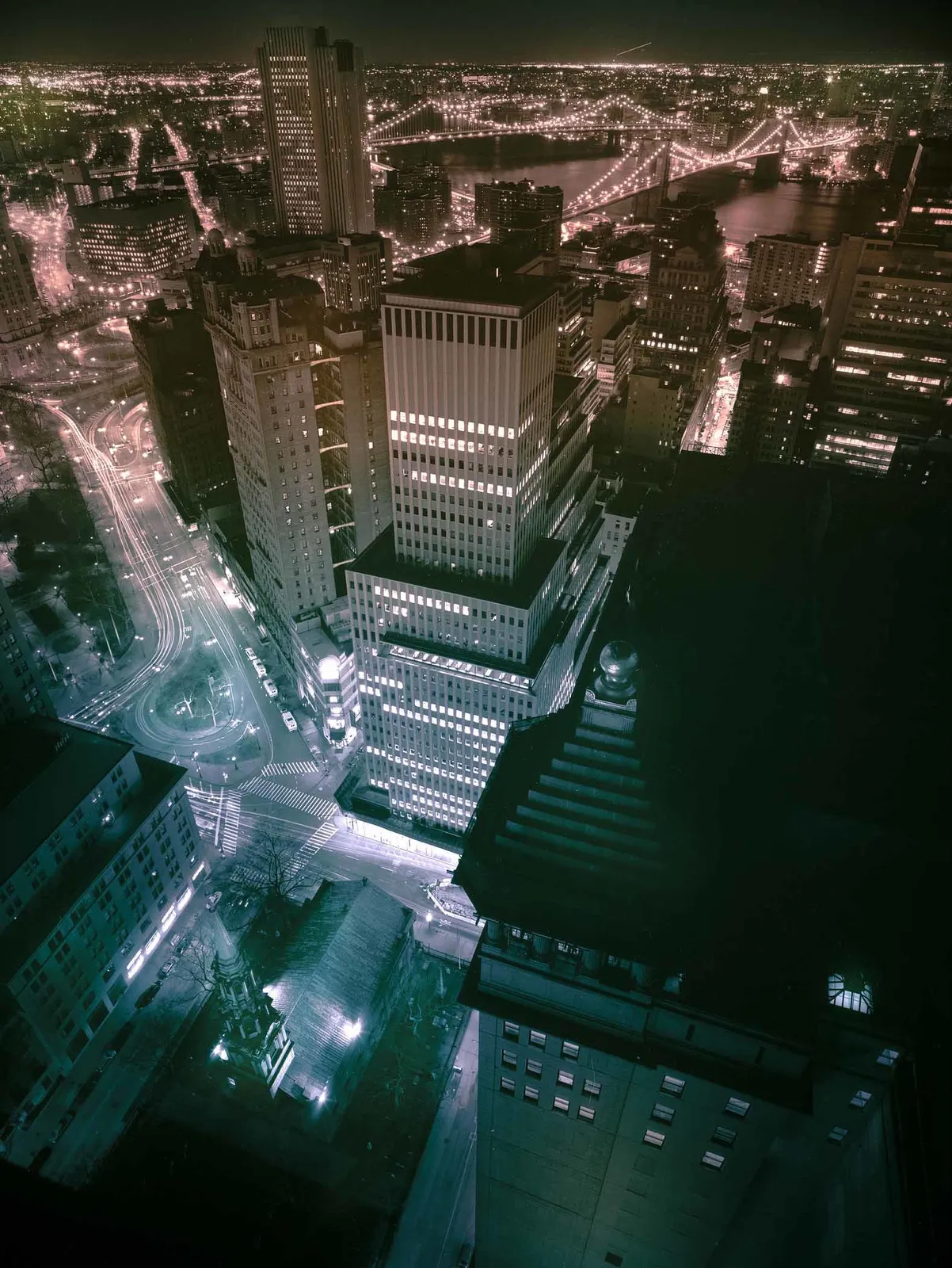 NYC night photograph wall street entrance artwork by Michael Massaia purchase Sun Valley Contemporary art Gilman gallery