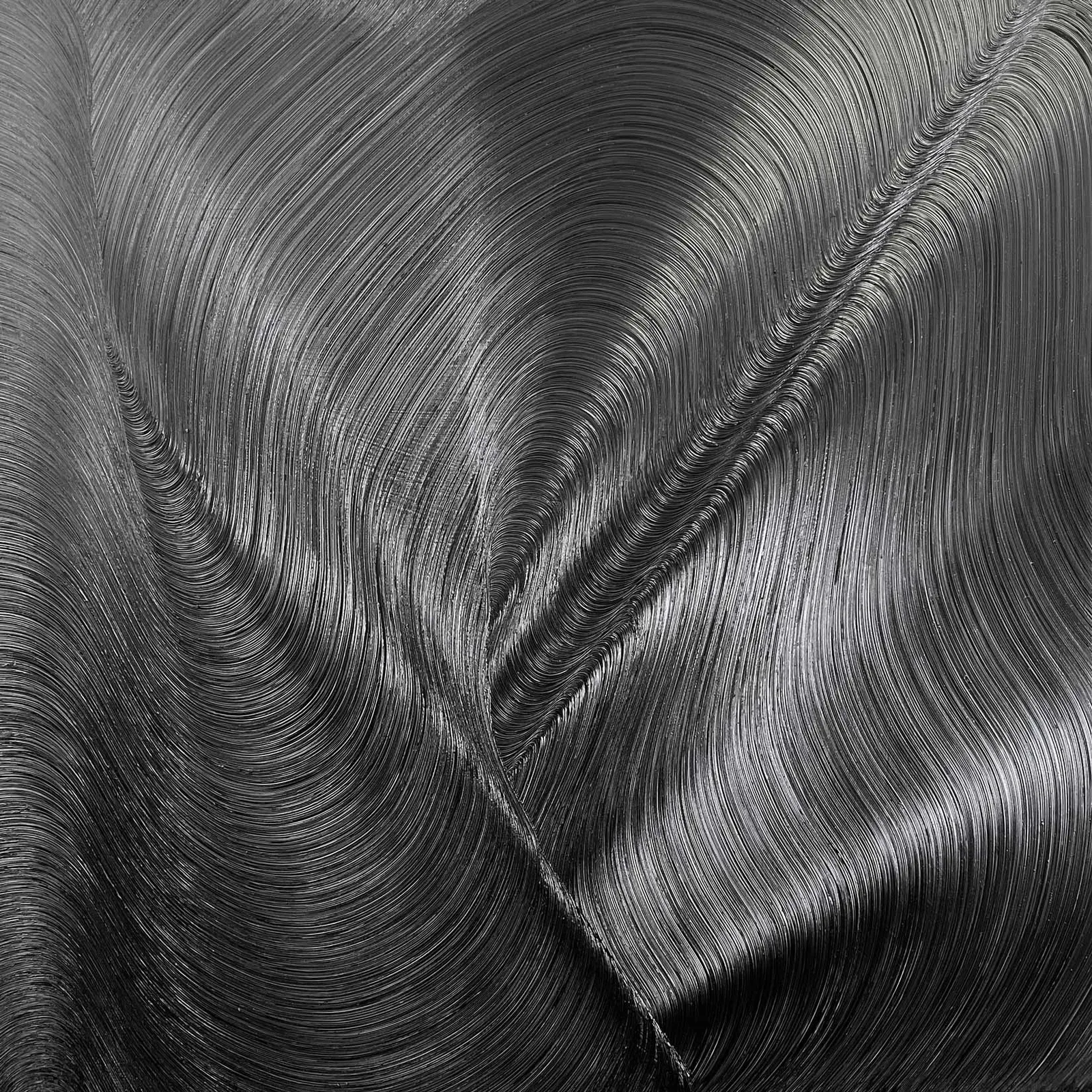 James Austin Murray black painting with undulating striations purchase at Gilman Contemporary