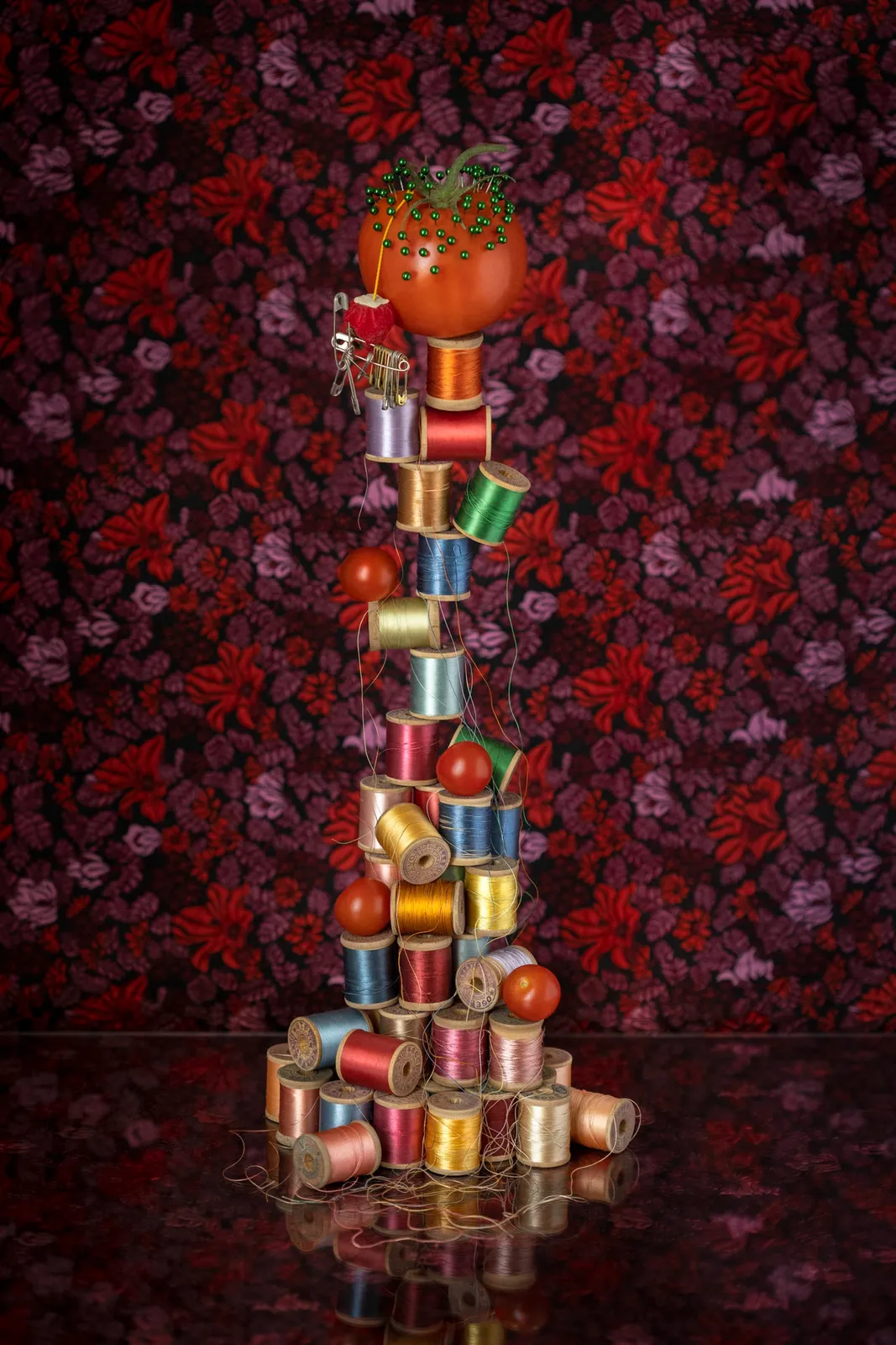 rjp terlizzi photo spools of thread stacked