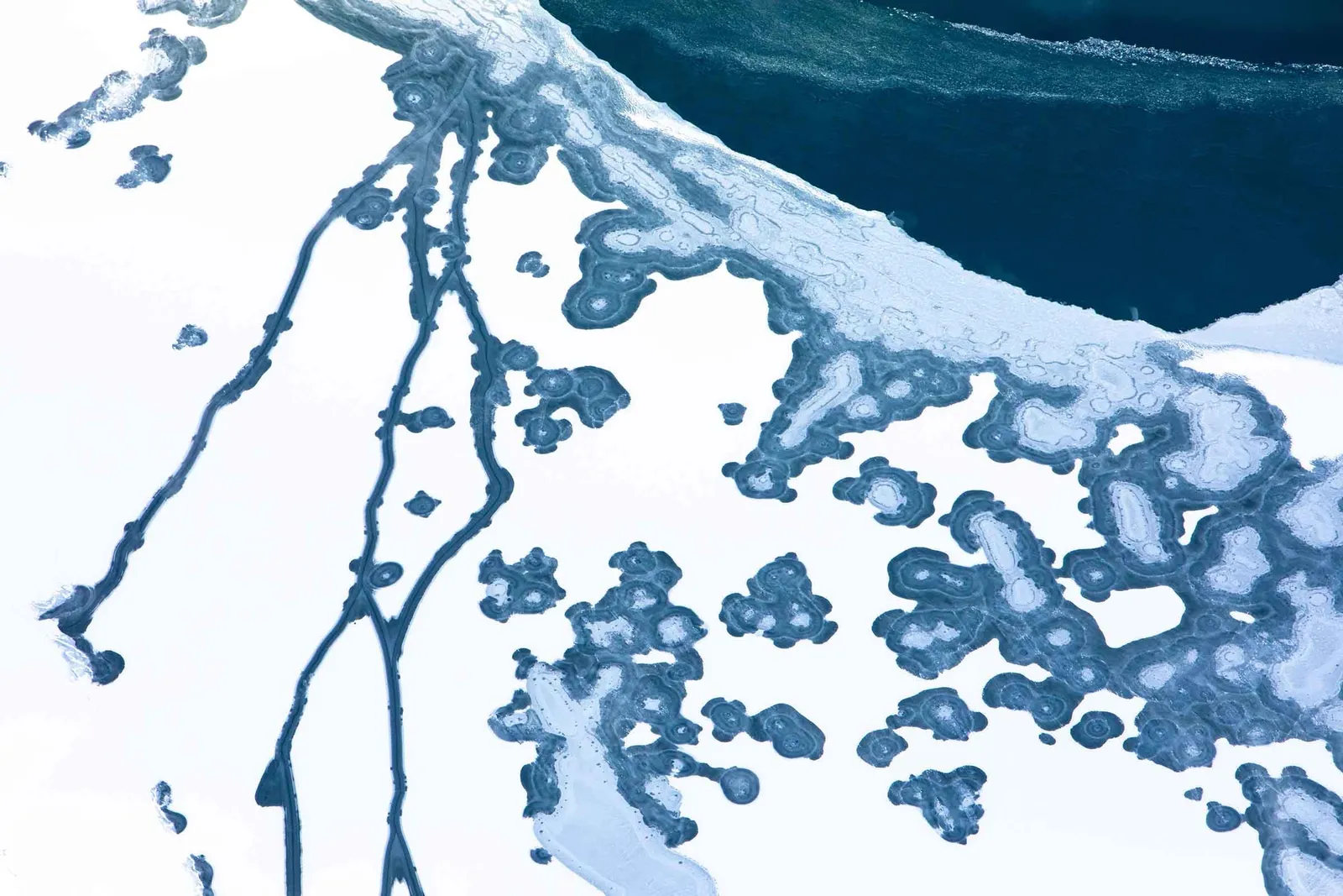 Frozen Jackson Hole lake photograph Tuck Fauntleroy buy original here Gilman Contemporary Sun Valley art gallery