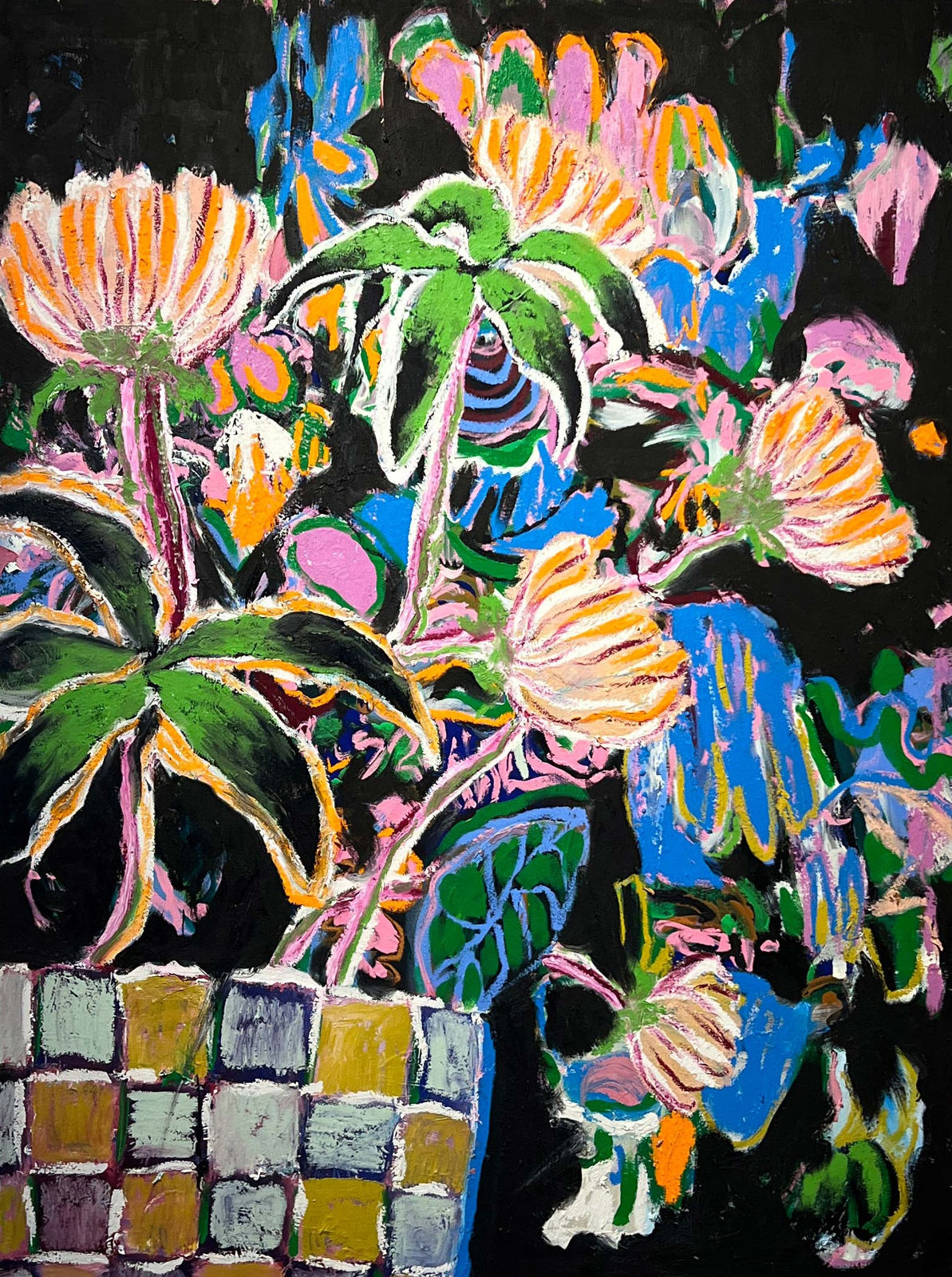 thai mainhard abstract botanical paintings