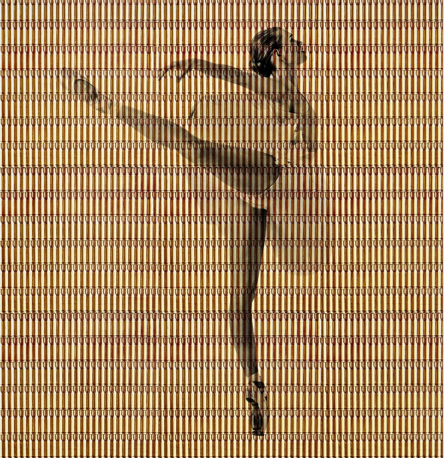 Felipe Jacome photograph ukranian ballet dancer printed on bullet casings purchase at Gilman Contemporary