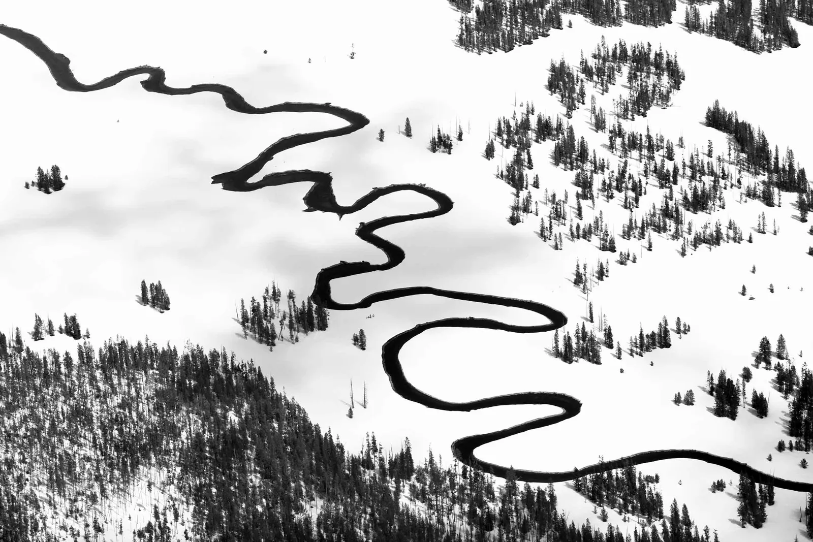 aerial winter photograph Tuck Fauntleroy buy here Sun Valley art gallery Gilman Contemporary