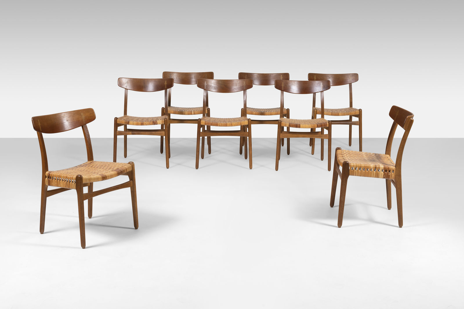 Hans J. Wegner, Set of eight chairs, 1950