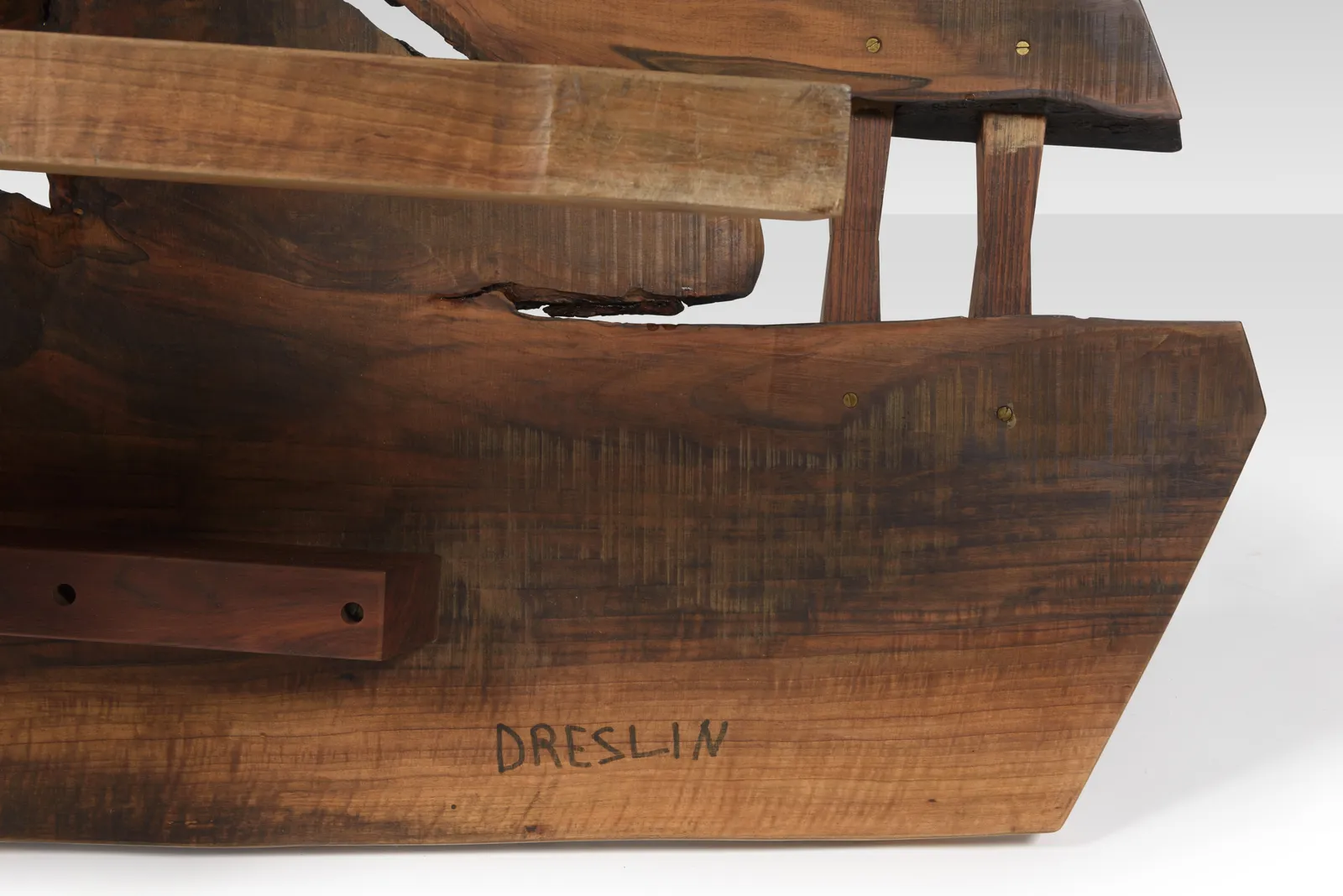 George Nakashima, Persian walnut cantilevered coffee table, 1971