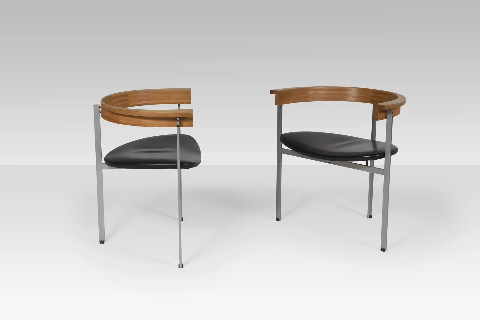 Poul Kjaerholm, Pair of dining chairs, 1957