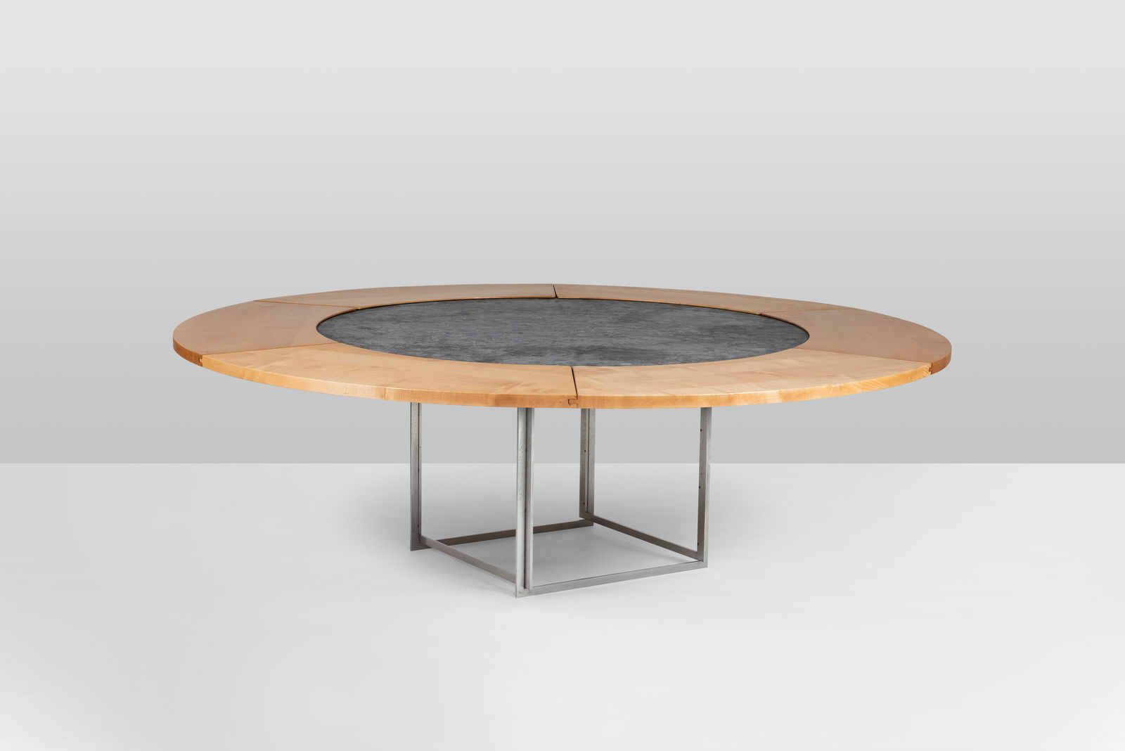 Poul Kjaerholm, Dining table PK 54 (with wood extensions), 1963