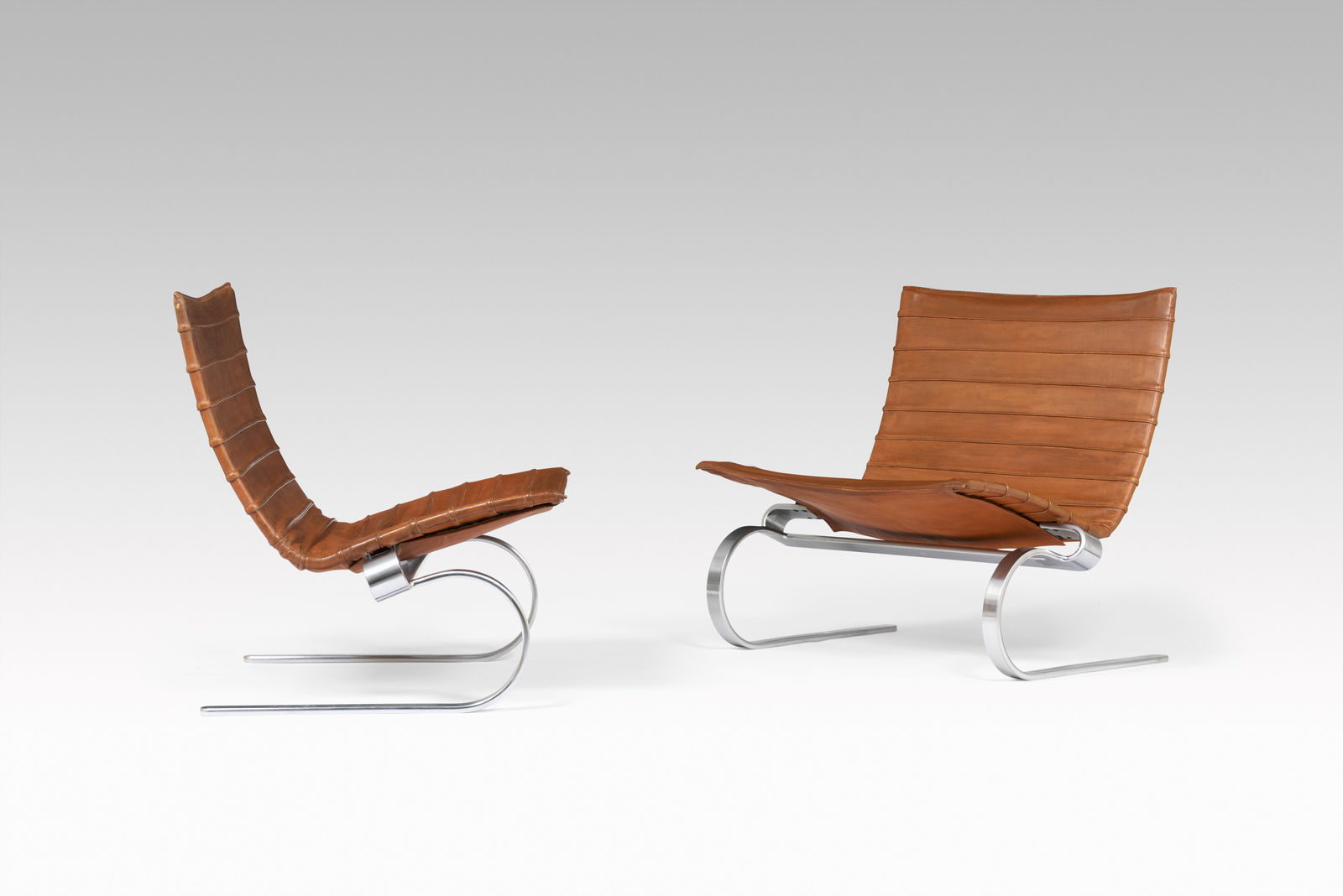 Poul Kjaerholm, PK 20 Pair of lounge chair, 1968