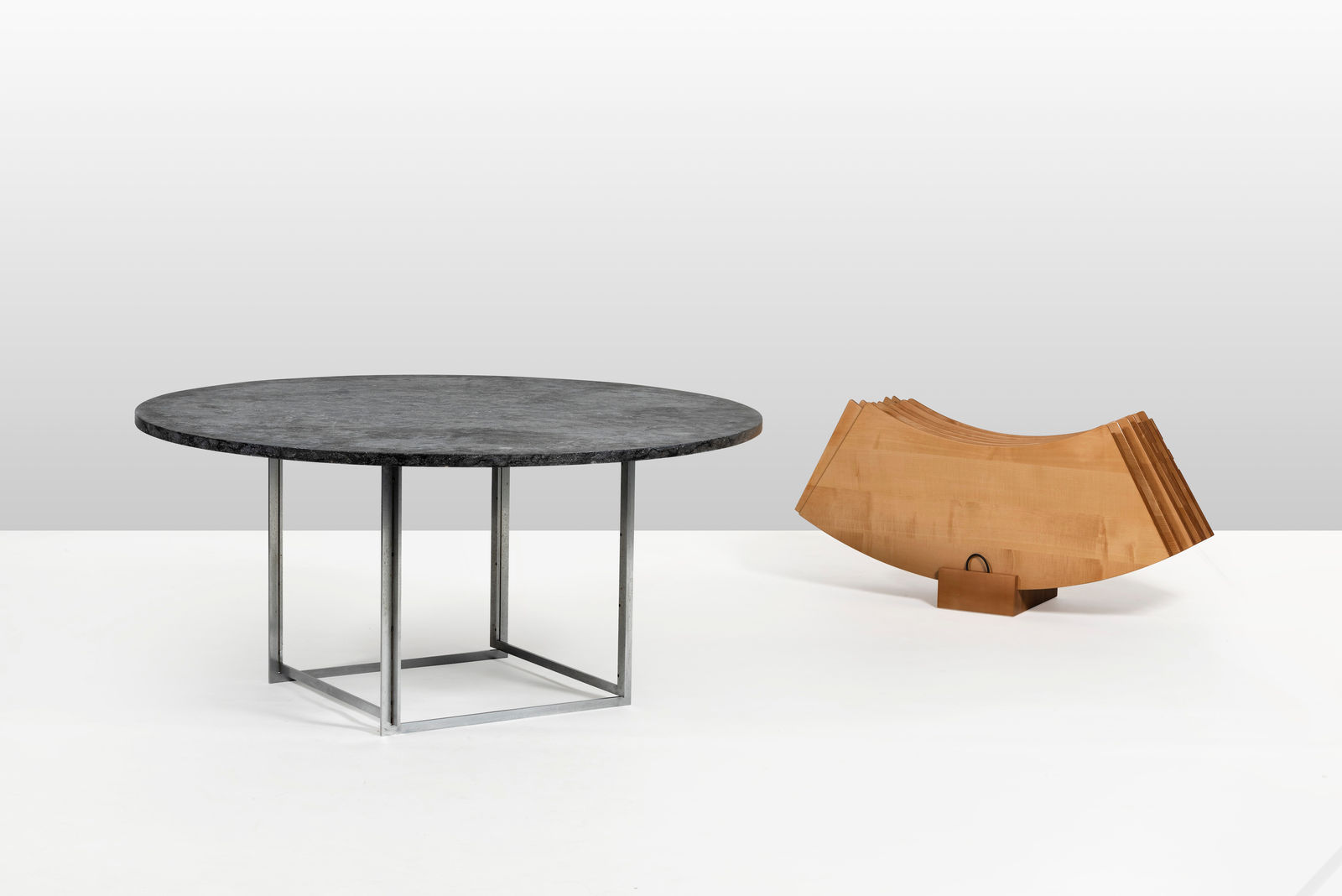 Poul Kjaerholm, Dining table PK 54 (with wood extensions), 1963